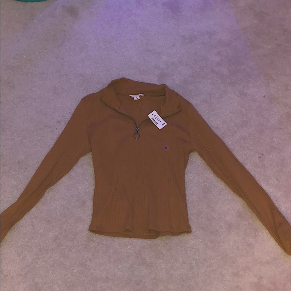 Vintage high neck long sleeve shirt